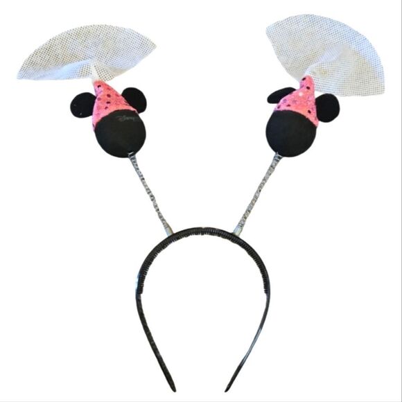 EC DISNEY PARKS VINTAGE MINNIE BOBBLE HEADBAND OSFM - Picture 1 of 4